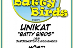 Batty Birds Aufkleber DIN A 5