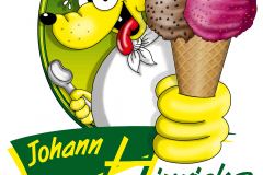 Bäcker HINRICHS neues eisschild mit logo
