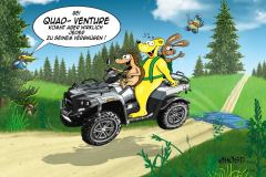 Fertiger Quad Venture Cartoon abgelegt klein RGB