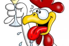 Verrücktes Huhn color abg