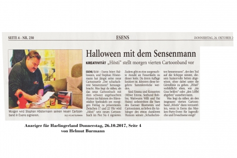 Anzeiger für Harlingerland Donnerstag 26 10 2017 Halloween und Buchvorstellung