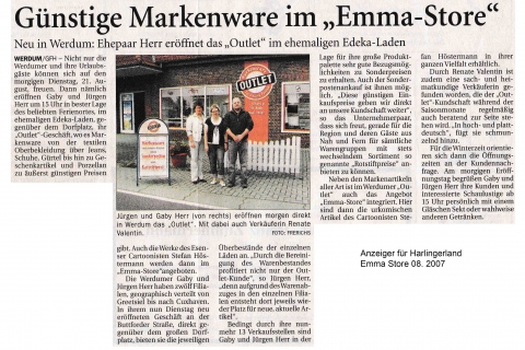 Anzeiger für Harlingerland Emma Store 08 2007