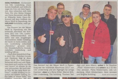 Anzeiger für Harlingerland Freitag 15 09 2017 Udo Lindenberg