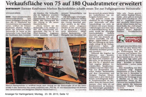 Anzeiger für Harlingerland Montag 23 09 2013 Seite 12