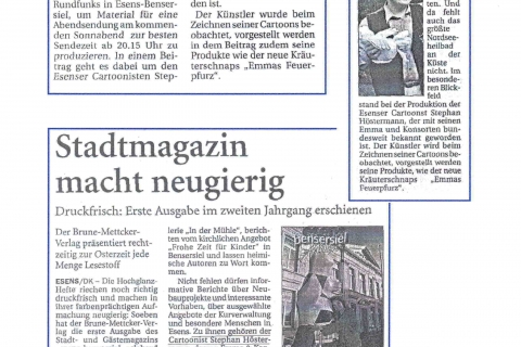 Anzeiger für Harlingerland Zeitungsartikel 2001