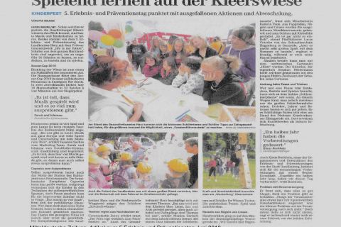 Artikel zum 5 Erlebnis und Präventionstag Juni 2010