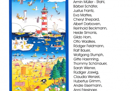 Höstis Beitrag zum Unicef Fahnenmeer Botschaften im Wind 2007 in Travemünde