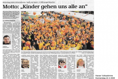 Harzer Volksstimme Donnerstag 24 4 2008