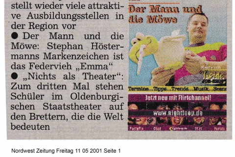 Nordwest Zeitung Freitag 11 05 2001 Seite 1