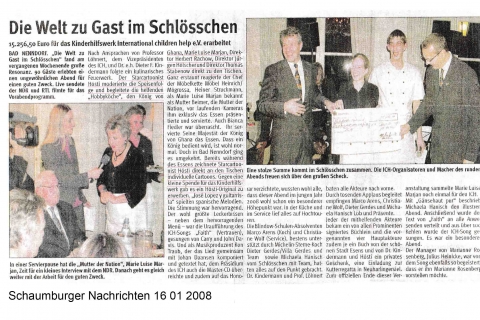 Schaumburger Nachrichten 16 01 2008