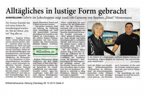 Wilhelmshavener Zeitung Diensatg 08 10 2013 Seite 9
