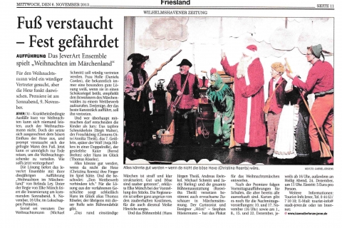 Wilhelmshavener Zeitung Mittwoch 06 11 2013