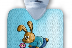 kinderflasche frei hellblau freiHase blume struktur abg
